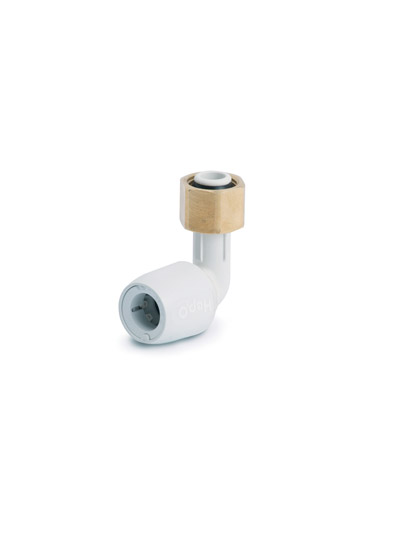 HEP2O 15X1/2" BENT TAP CONNECTOR BRASS NUT HD27